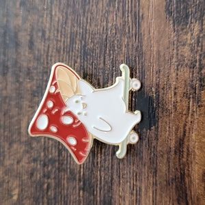 Skateboarding Mushroom Enamel Pin